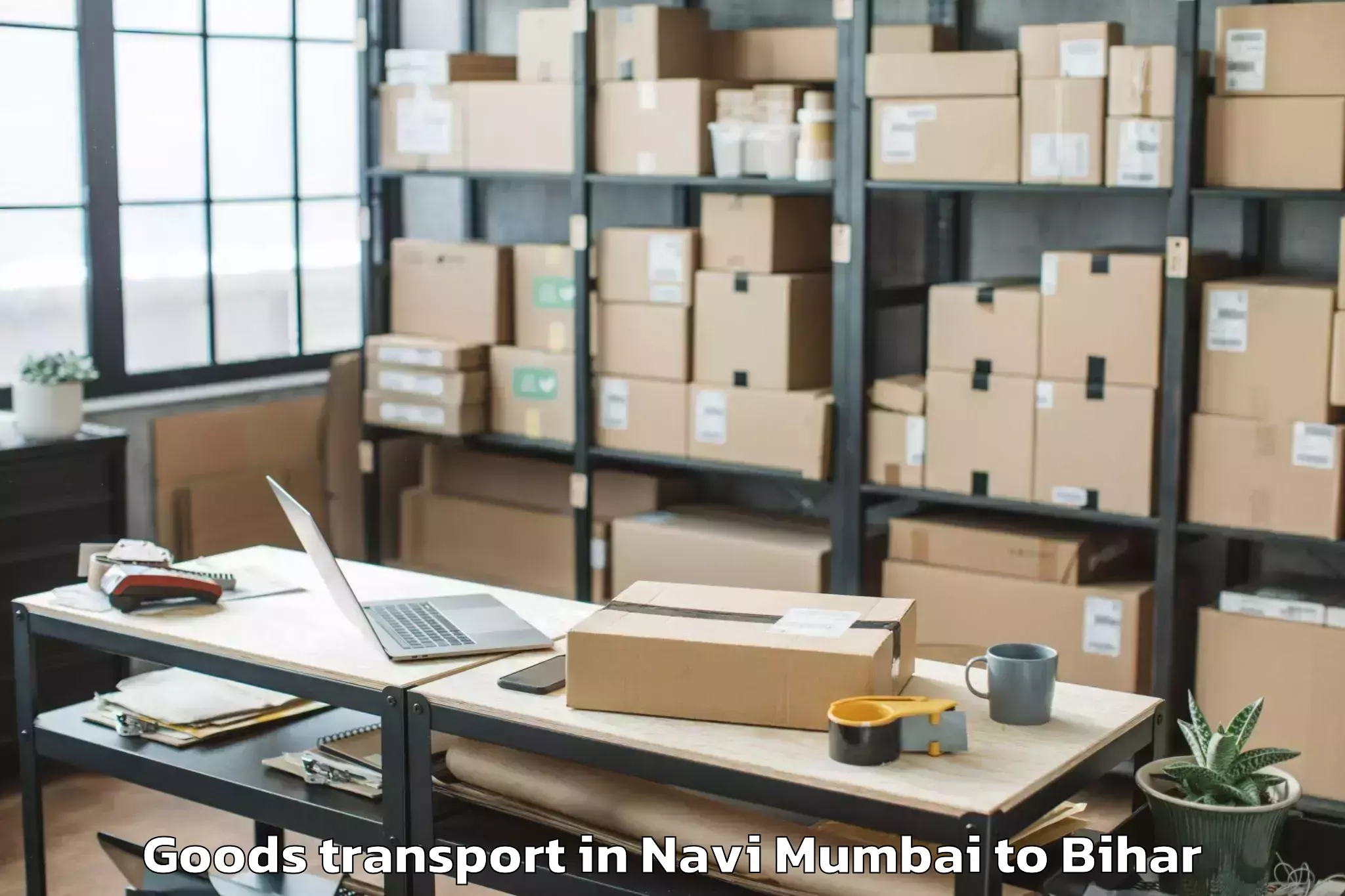 Easy Navi Mumbai to Barauli Goods Transport Booking